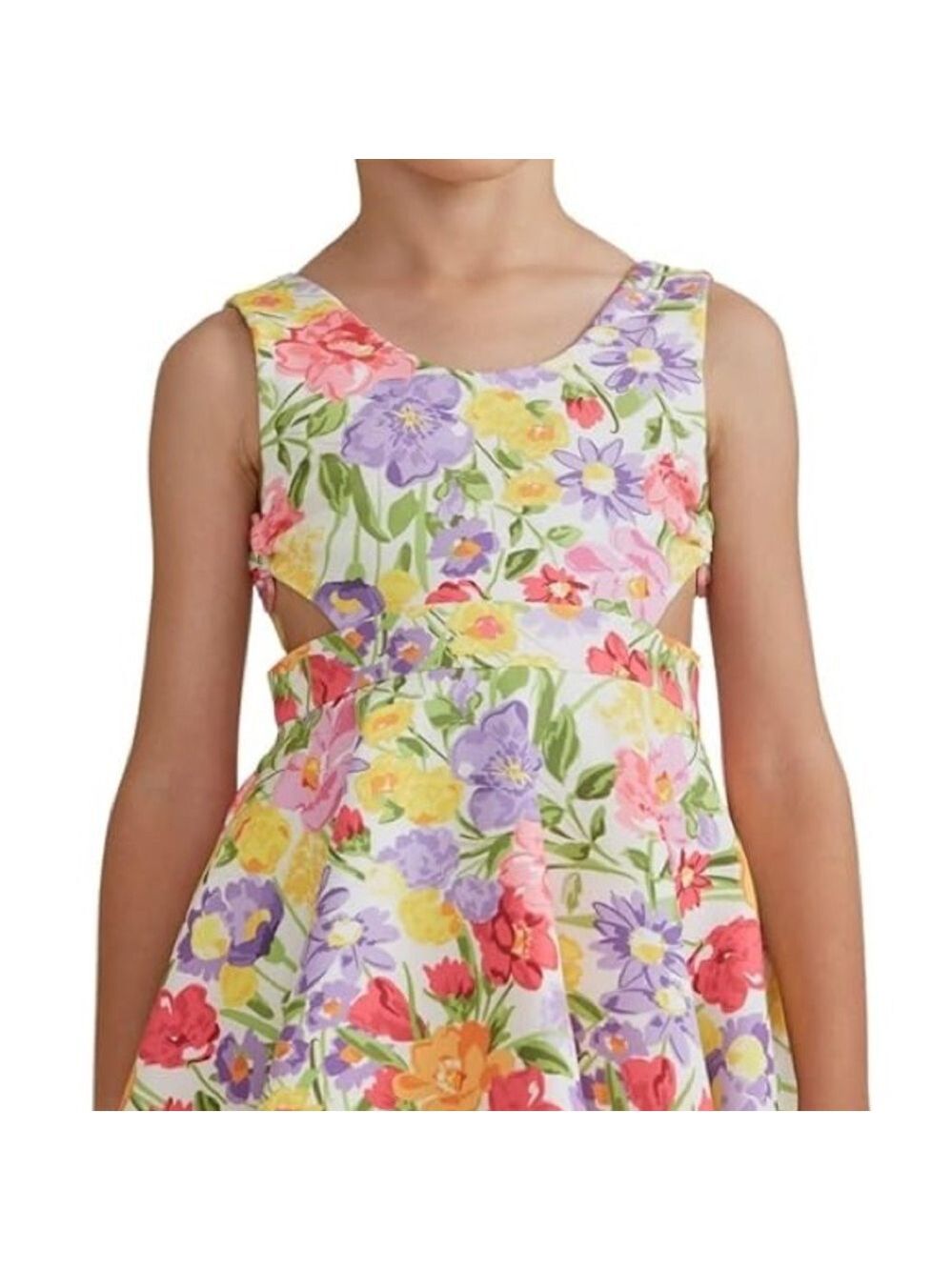 Size 10 Girls Abel & Lula Colorful Floral Kids Formal Dress